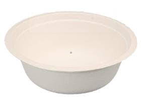 Salatschale aus Bagasse, rund, ø 17.5 cm, Höhe: 6.5 cm, 950 ml, weiss