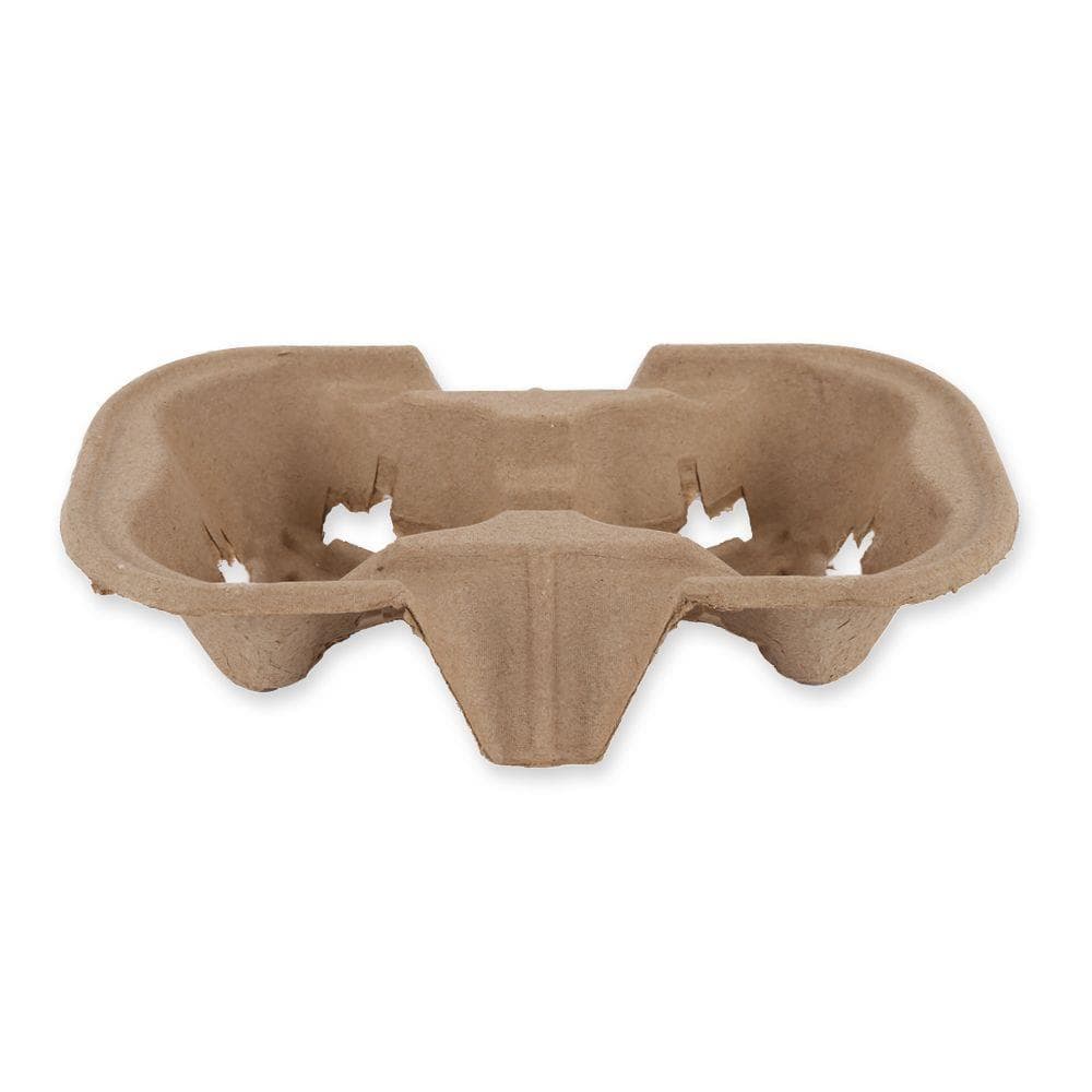 Becherhalter für 2 Becher, aus Recyclingpapier, 22 x 11 x 4.5 cm