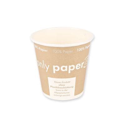 Kaffeebecher "Only Paper" 1.5 dl, Pappe, plastikfrei, Ø 8 cm, einwandig,