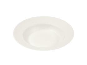 Suppenteller aus Bagasse rund GOURMET ø 23 cm, 4 cm tief, weiss