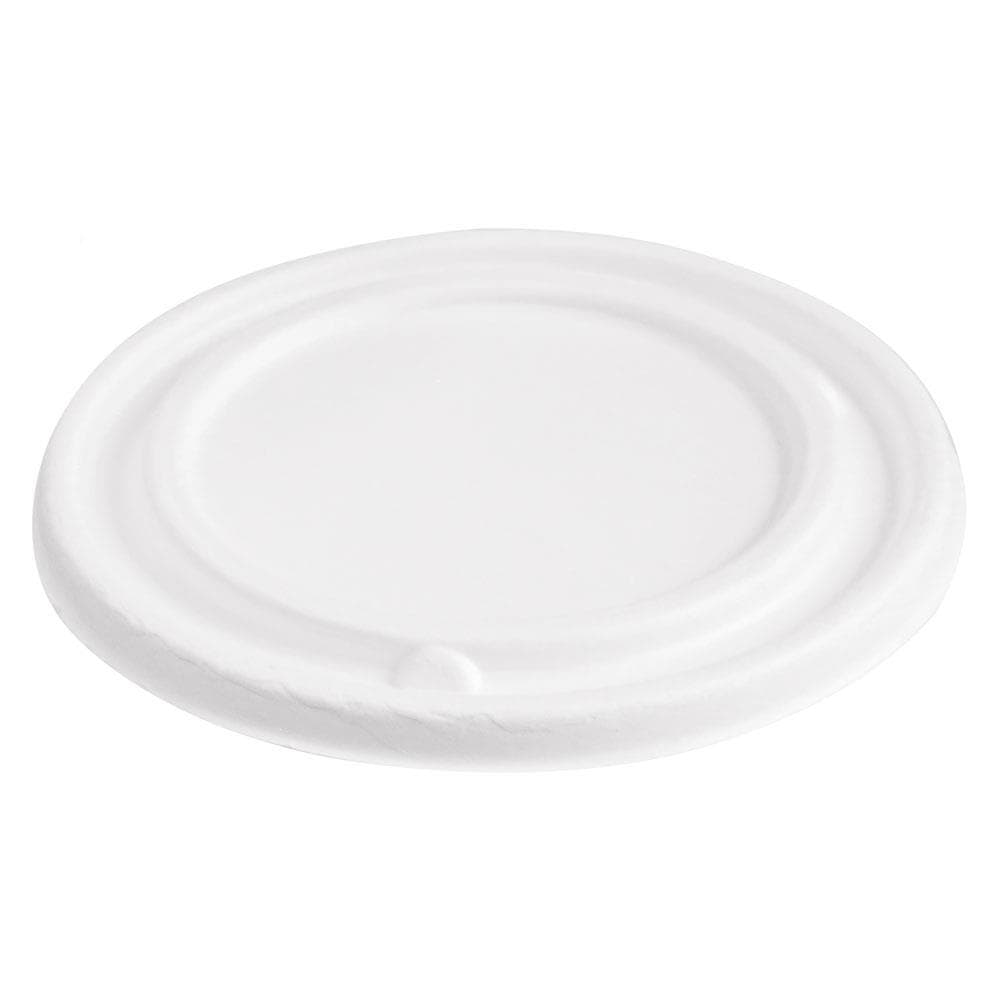 Deckel zu Suppenbecher aus Bagasse, rund ø 11 cm, weiss, passend zu Art. 41142