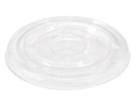Flach-Deckel rPET, ohne Kreuzschlitz, Ø 95 mm, zu Becher Clear Cup Art.Nr.