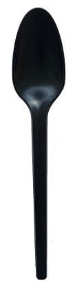 Kaffeelöffel aus Bio-Plastik CPLA schwarz, Länge 12.5 cm