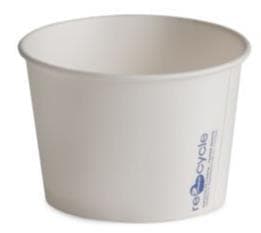 Eisbecher 290 cc (ø 94 mm, Höhe 64 mm), aus Pappe, mit Standarddruck "recycle"