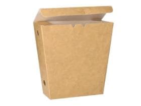 Pommesschütten aus braunem Kraft- karton (aussen), innen weiss, 1,2 Lt,