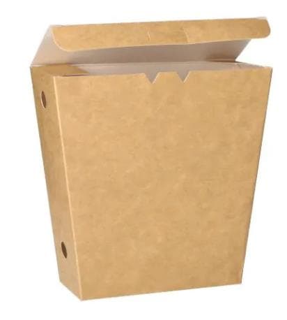 Pommesschütten aus braunem Kraft- karton (aussen), innen weiss, 1,2 Lt,