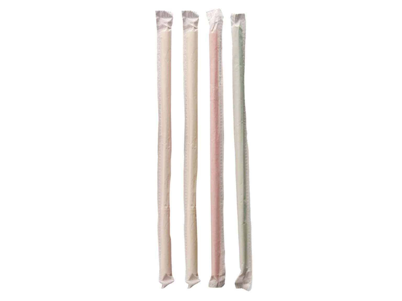 Trinkhalme gerade, aus Biokunststoff, ø 6.8 mm, Länge 208 mm, farbig