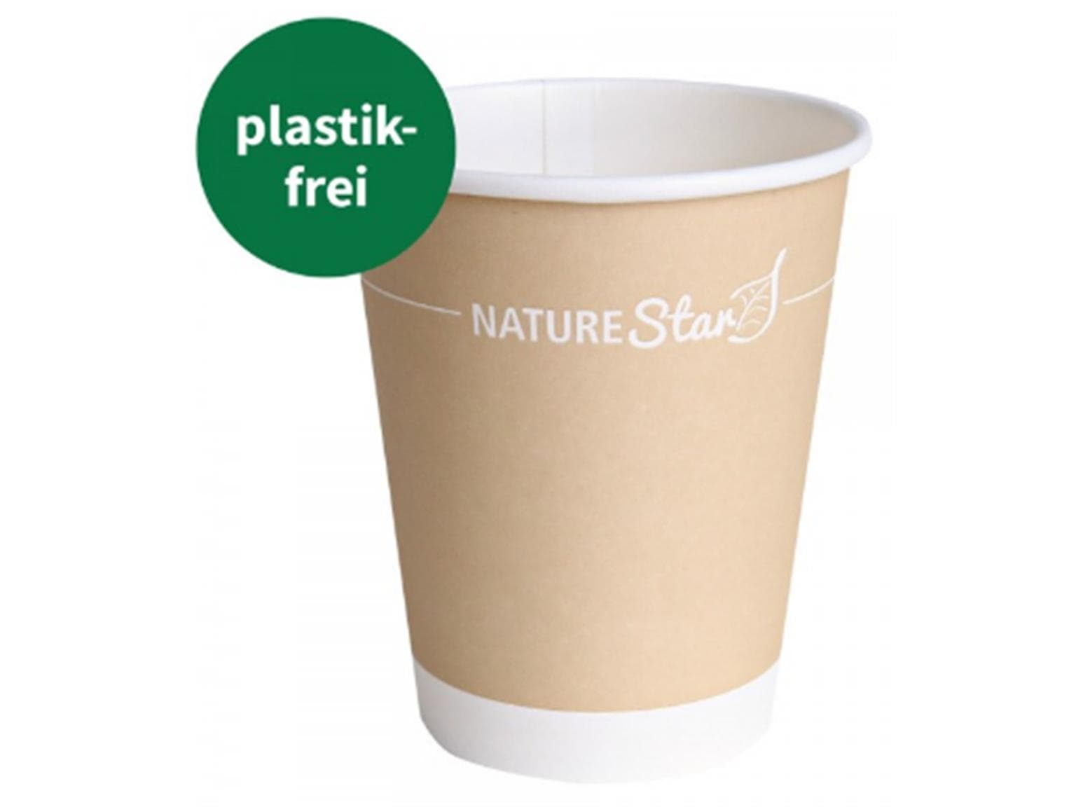 Kaffeebecher "Only Paper" 3 dl,  Pappe, plastikfrei, Ø 9 cm, einwandig,