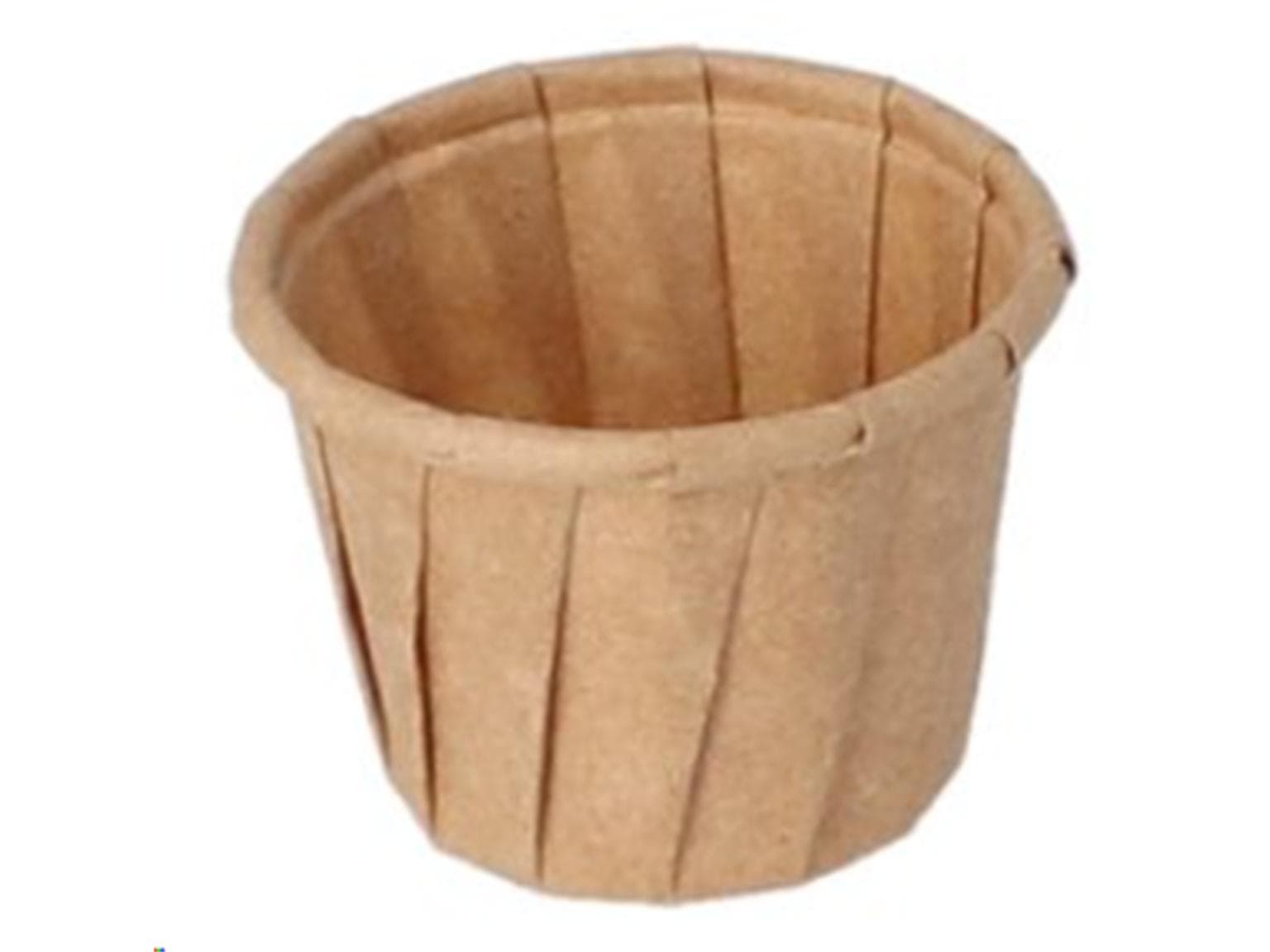 Probierbecher aus braunem Kraftpapier 14 ml, ø 35/23 mm, H: 22 mm