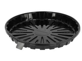 Kuchen- und Tortenplatte aus rPET/PET schwarz, rund Ø 160 mm - Höhe 20 mm