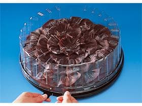 Haube zu Kuchen- und Tortenplatte aus PET/rPET, Ø 255 mm - Höhe 80 mm