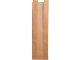 Sichtstreifenbeutel aus braunem Kraft- papier enggerippt, 12 x 6 x 45 cm,