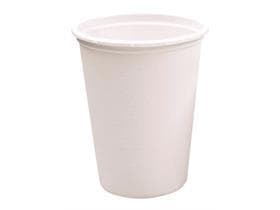 Trinkbecher aus Bagasse, 3 dl, weiss, ø 90 mm, Höhe 110 mm, unbedruckt