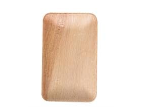 Palmblatt Teller rechteckig, natur 24 x 15.5 cm Höhe 1.5 cm