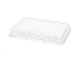 Deckel aus R-PET transparent, passend zu Schale aus Bagasse (Art.41144 sowie