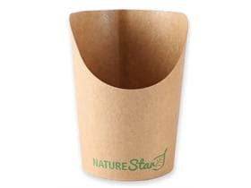 Wrap-Cup aus braunem Kraftkarton, 200 ml, ø 60 mm, Höhe 100 mm