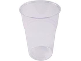 BIO Trinkbecher aus PLA transparent, 3 dl,  geeicht, Gesamtvolumen 4 dl,