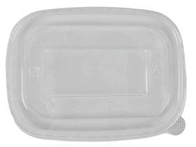 Deckel aus PET transparent, passend Schale aus Karton rechteckig,