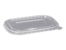 Deckel aus PP transparent, passend Schale aus Karton rechteckig,