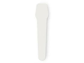 Glacelöffel aus Papier, weiss, Länge 90 mm, widerstandsfähig und wasser-
