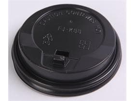 Deckel PS schwarz, mit Trinkloch, ø 90 mm, passend zu Kaffeebecher 3 dl