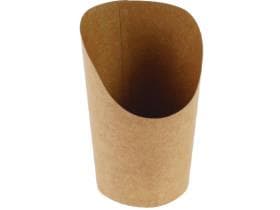 Wrap-Cup aus braunem Kraftkarton, 200 ml, ø 56/75 mm, Höhe 100 mm