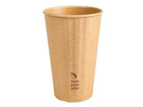 Kaffeebecher 4 dl, doppelwandig, braun, mit reliefartiger Struktur, innen