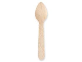 Kaffeelöffel aus Birkenholz, Länge 11 cm, stabil, geschmacksneutral,