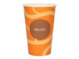 Automatenbecher "Enjoy" 3 dl, Pappe, mit PE-Beschichtung , Ø 8 cm,