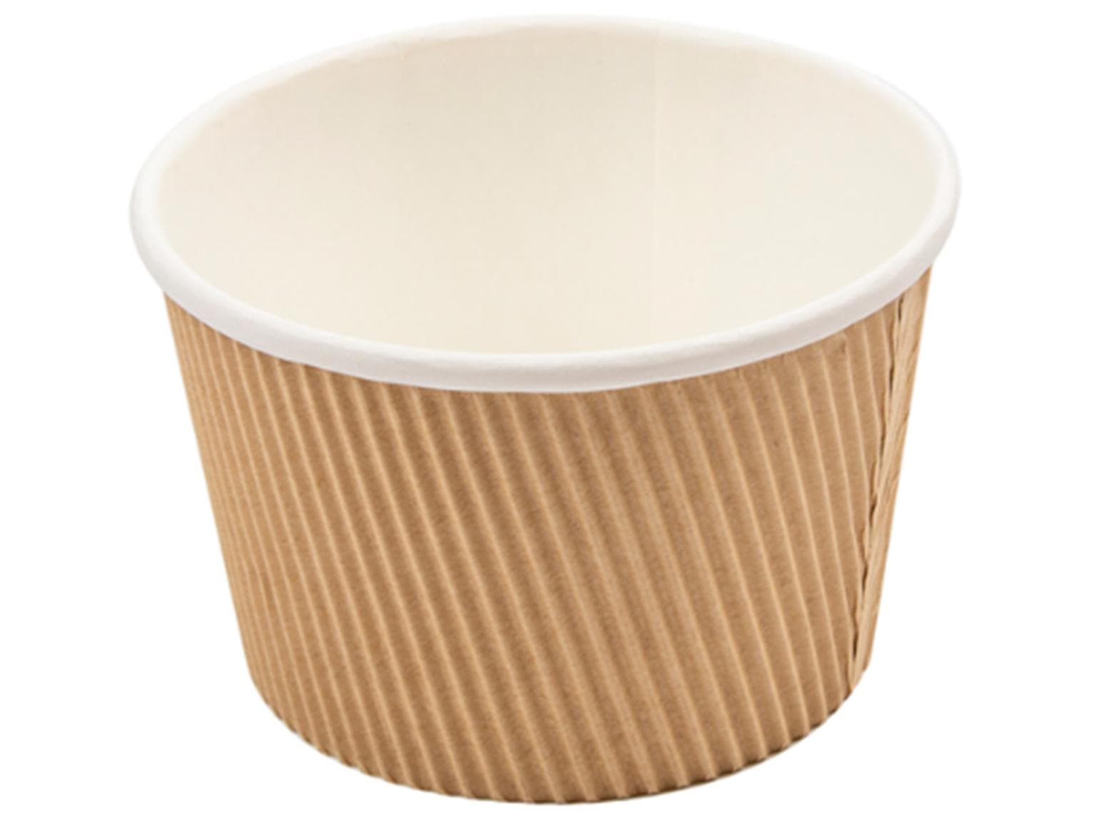 Suppebenhälter aus Karton, 500 ml, aussen braun, innen weiss, doppelwandig
