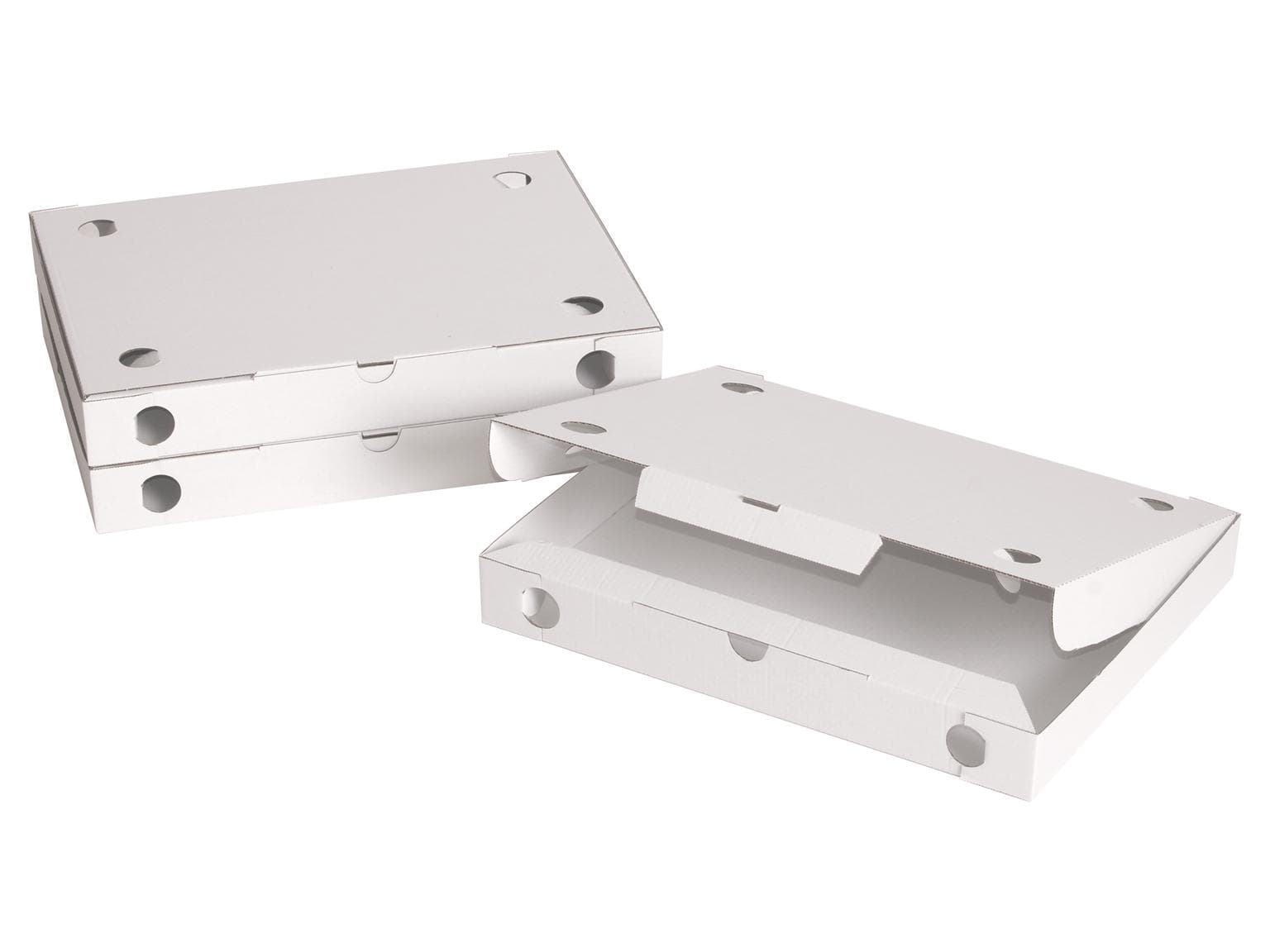 Pizza- und Flammkuchenkarton 30 x 40 x 5 cm, weiss, unbedruckt