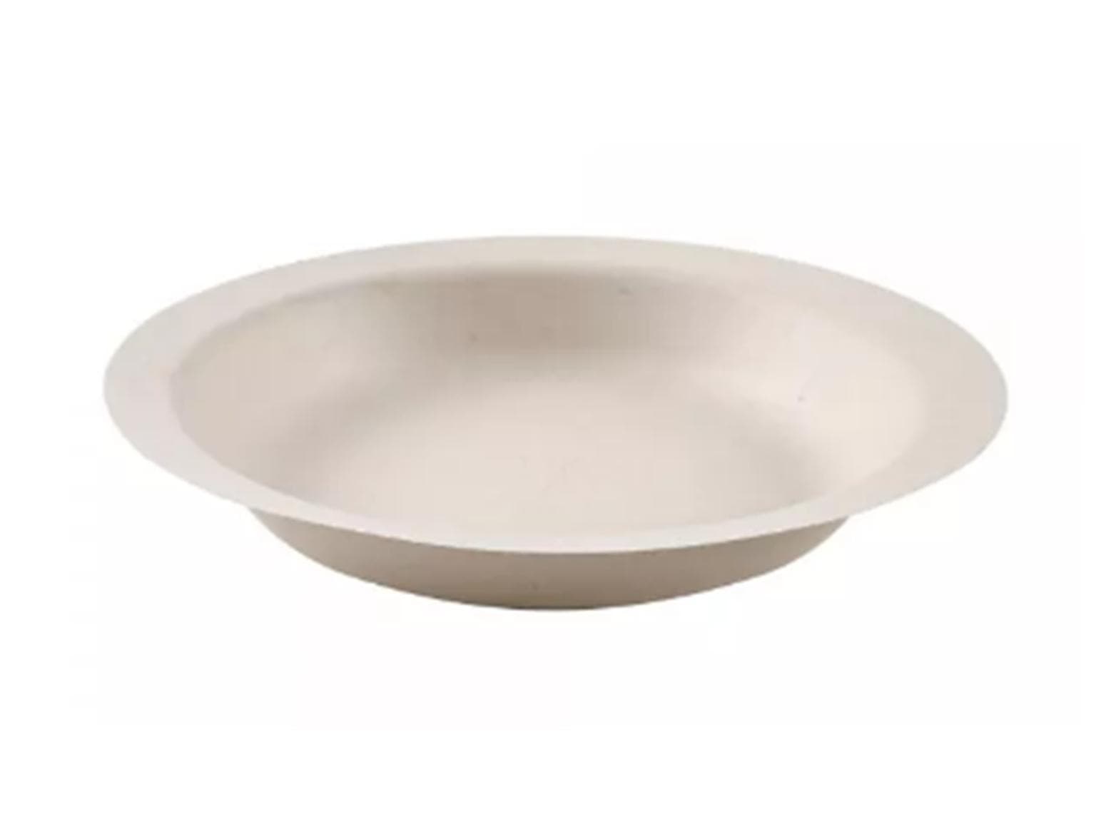 Schale aus Bagasse rund, 400 ml, Ø 19.4 cm, Höhe 3 cm, natur