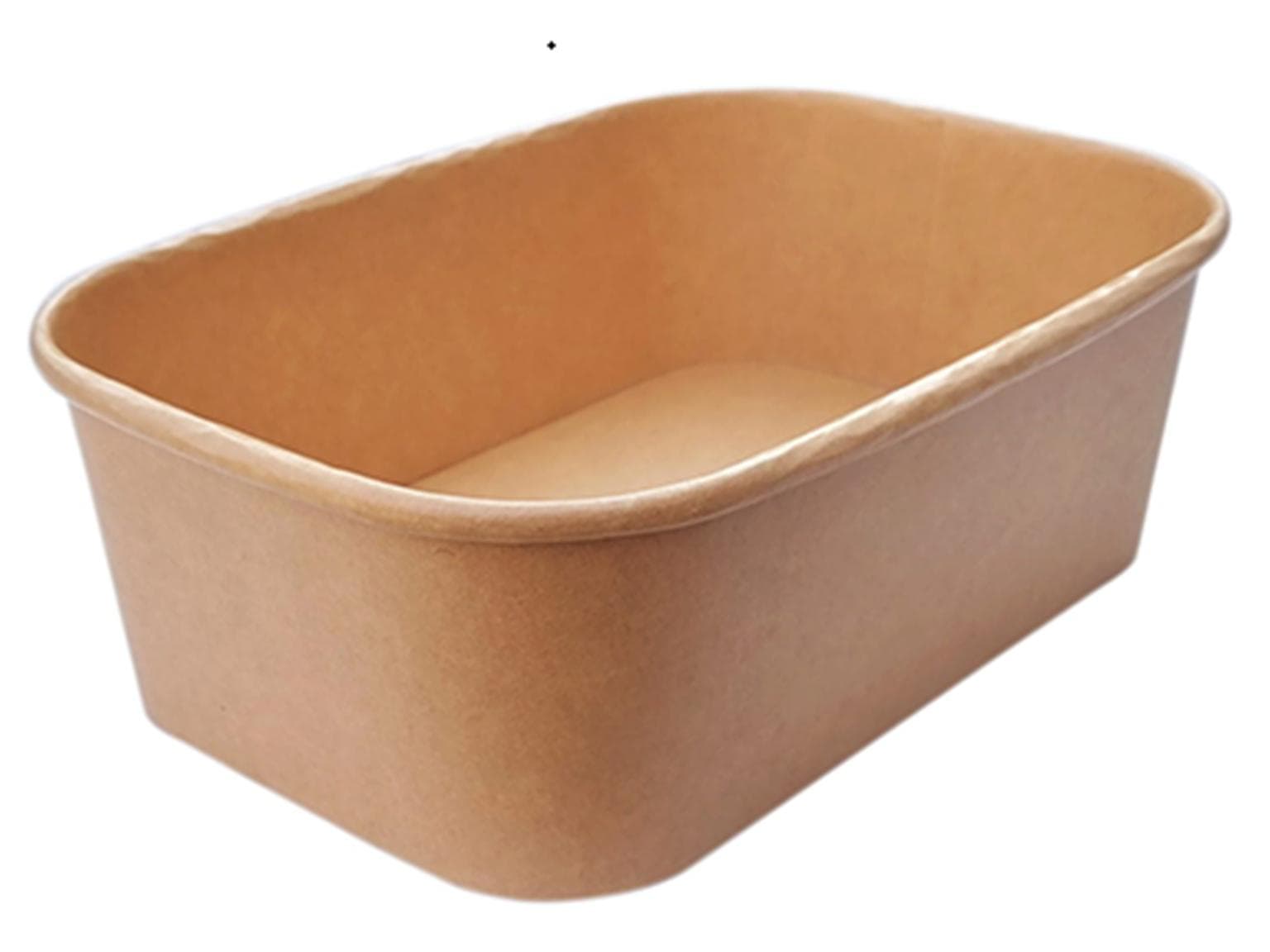 Schale aus braunem Kraftkarton, rechteckig, 750 ml, 173 x 121 x 57 mm,
