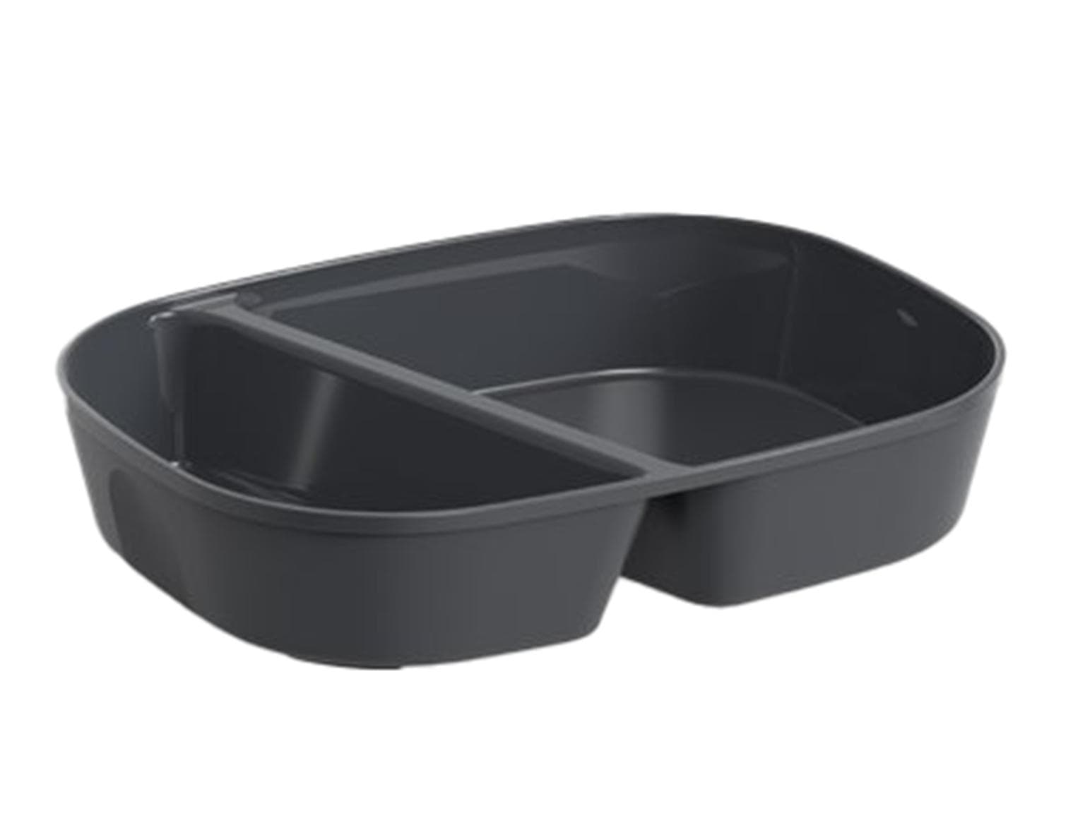 Menüschale mit Deckel, 2-geteilt 236 x 181 x 47 mm , schiefergrau