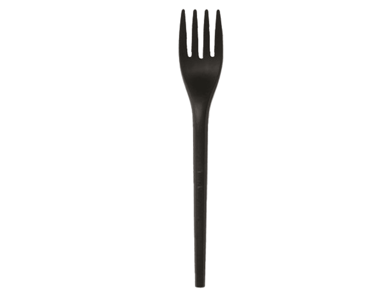 Gabel aus Bio-Plastik CPLA schwarz, Länge 16.5 cm