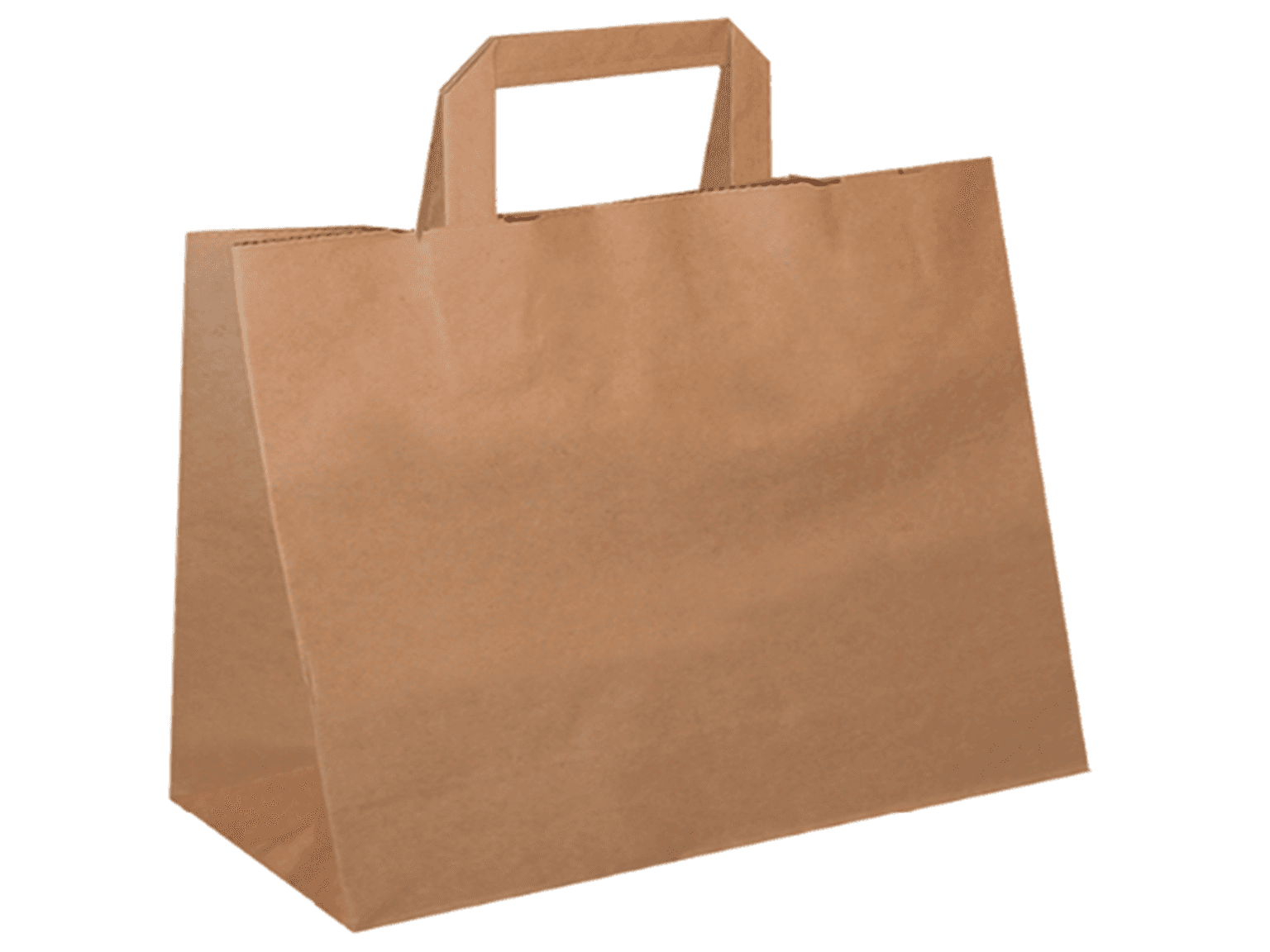 Papiertragetaschen für Torten-/Pizza- karton, Kraftpapier braun 110 gm2,