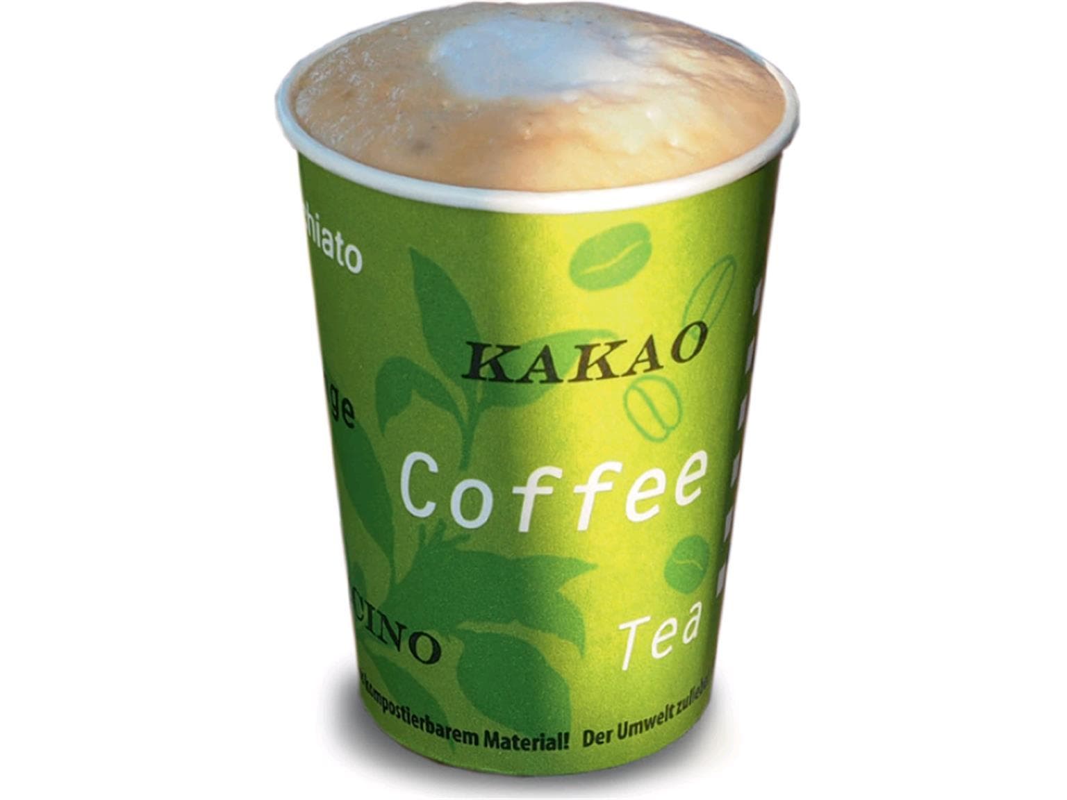 Bio Kaffeebecher 3 dl weiss, aus umwelt- freundlicher Pappe, beschichtet mit PLA,