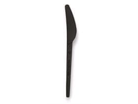 Messer aus Bio-Plastik CPLA schwarz, Länge 16.5 cm