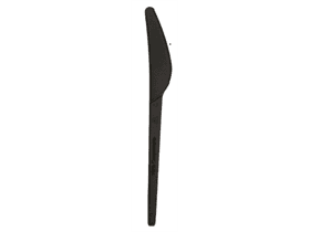 Messer aus Bio-Plastik CPLA schwarz, Länge 16.5 cm