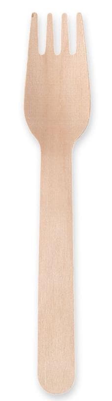 Gabel aus Birkenholz, Länge 16 cm, stabil, geschmacksneutral,