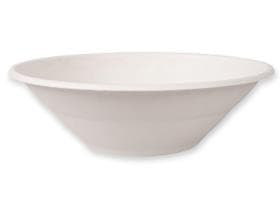 Schale aus Bagasse 900 ml, rund ø 19.5 cm, Höhe 6.5 cm, weiss