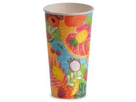 Trinkbecher "Maracaibo" aus Pappe, 5 dl Ø 86 mm, Höhe 150 mm, weiss