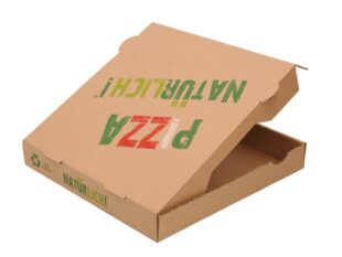 Pizzakarton aus braunem Karton