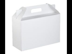Lunch-Box mit Griff, 275 x 103 x 180 mm, weiss